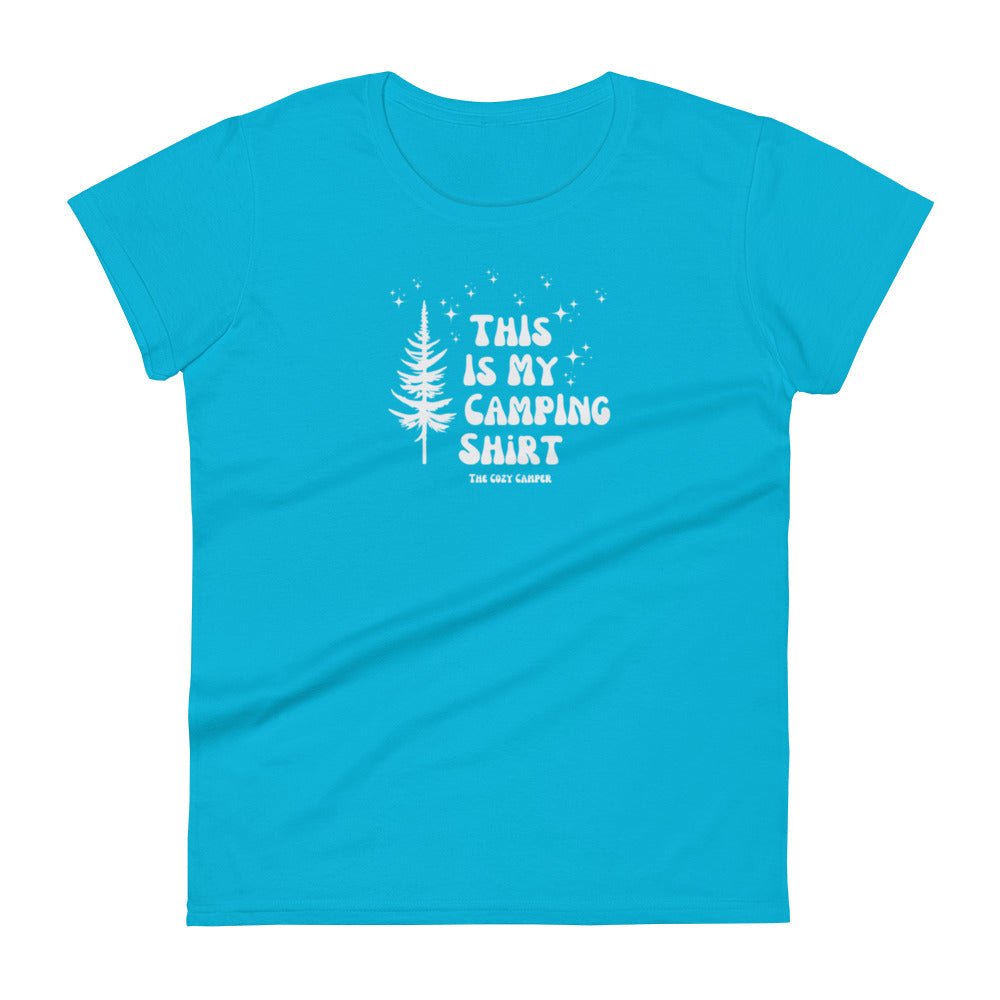 Women's camping short sleeve t-shirt - The Cozy Camper LLC